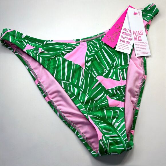 Lilly Pulitzer Swim Suit Pico Bikini Bottom High Cut SZ 12 Lets Go Bananas New - Picture 1 of 7